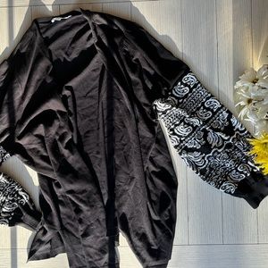 Chico’s XXL Black and White Cardigan